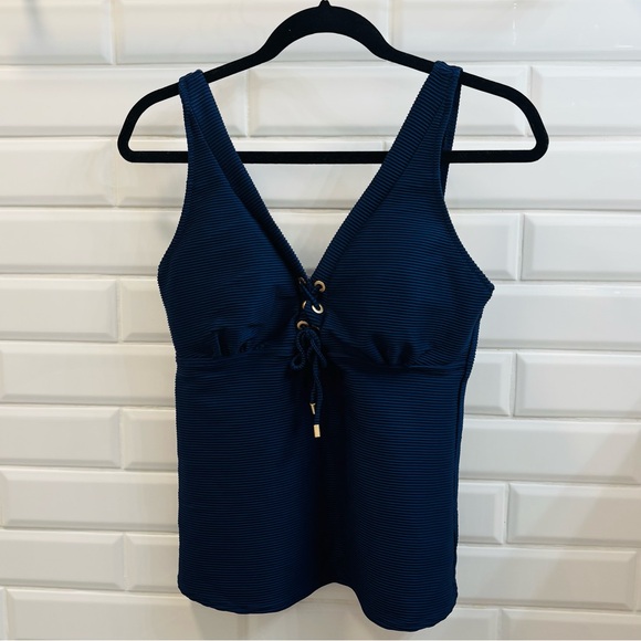 Lands' End Other - Women’s 16 Lands’ End Ribbed Tankini Swim Top, Navy